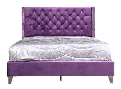 Julie Queen Upholstered Bed , Purple