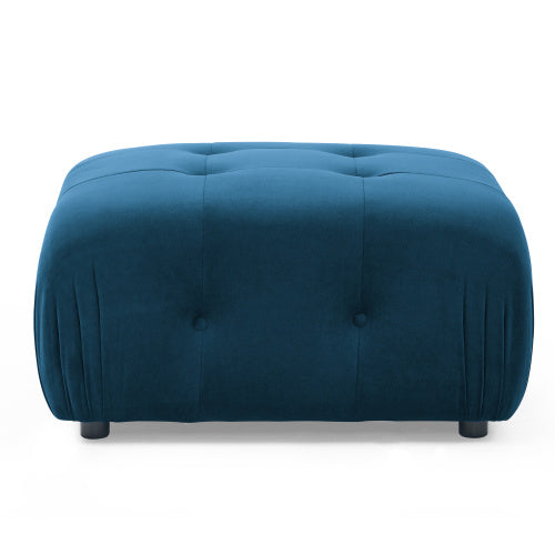 button tufted modular sectional sofa, navy velvet