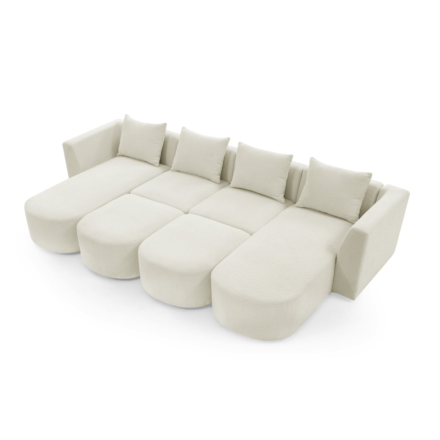 barney u shape sectional sofa, beige