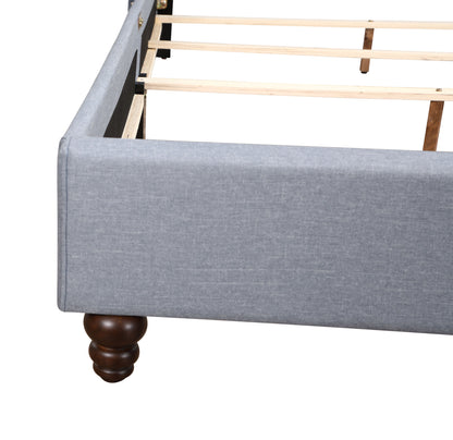 Julie Queen Upholstered Bed , BLUE