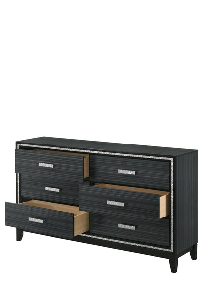 Haiden Dresser; Weathered Black Finish