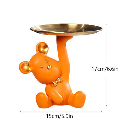 NORTHEUINS Resin Bear Tray Keys Receiver