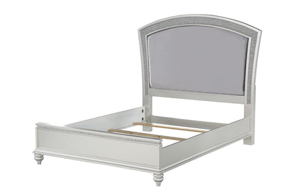 ACME Maverick Queen Bed, Fabric & Platinum
