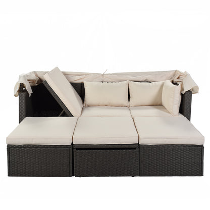 Betty Rectangle Daybed with Retractable Canopy