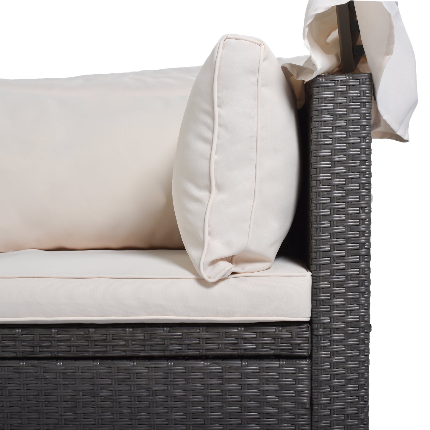 betty rectangle daybed with retractable canopy