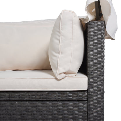 Betty Rectangle Daybed with Retractable Canopy