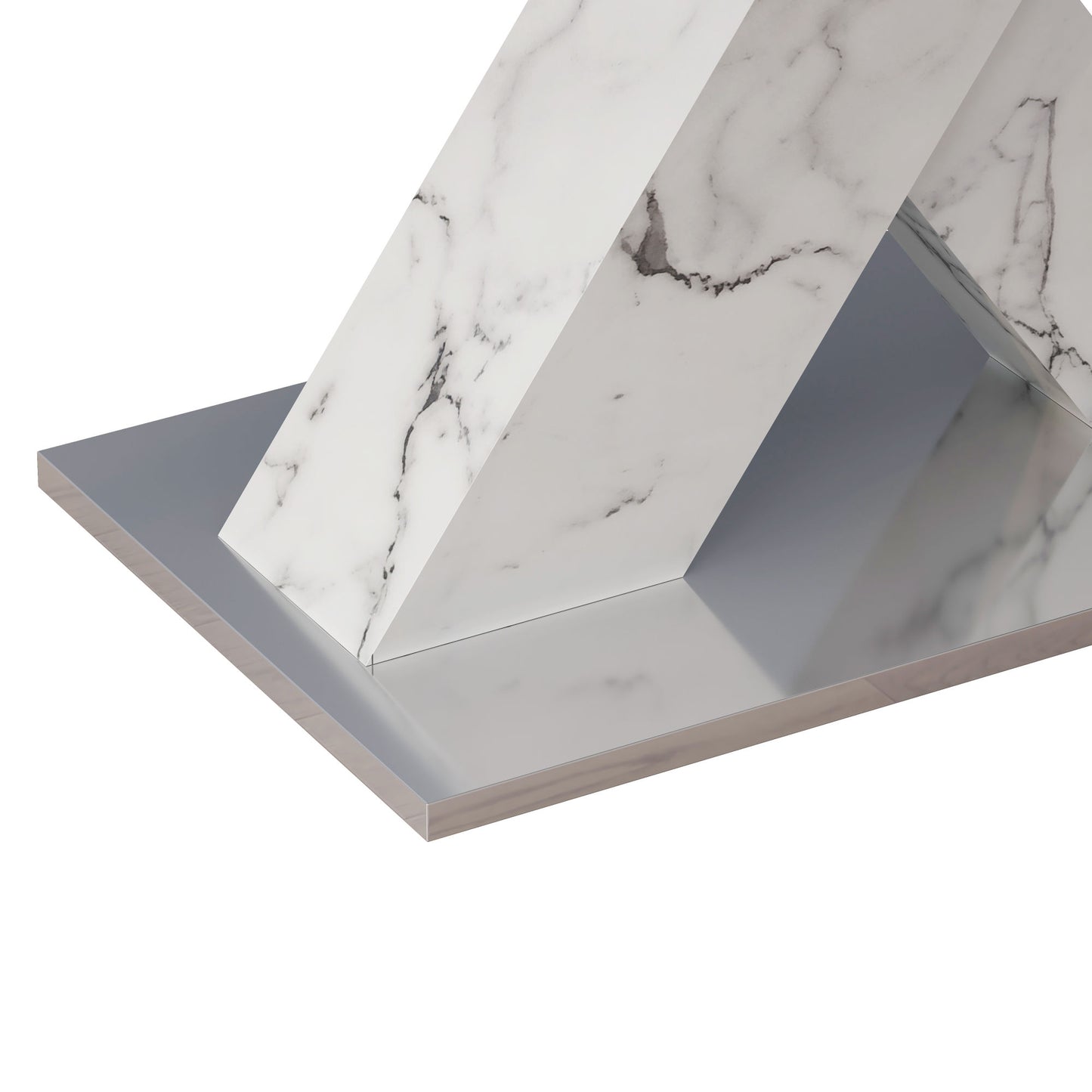 lux extendable marble square dining table