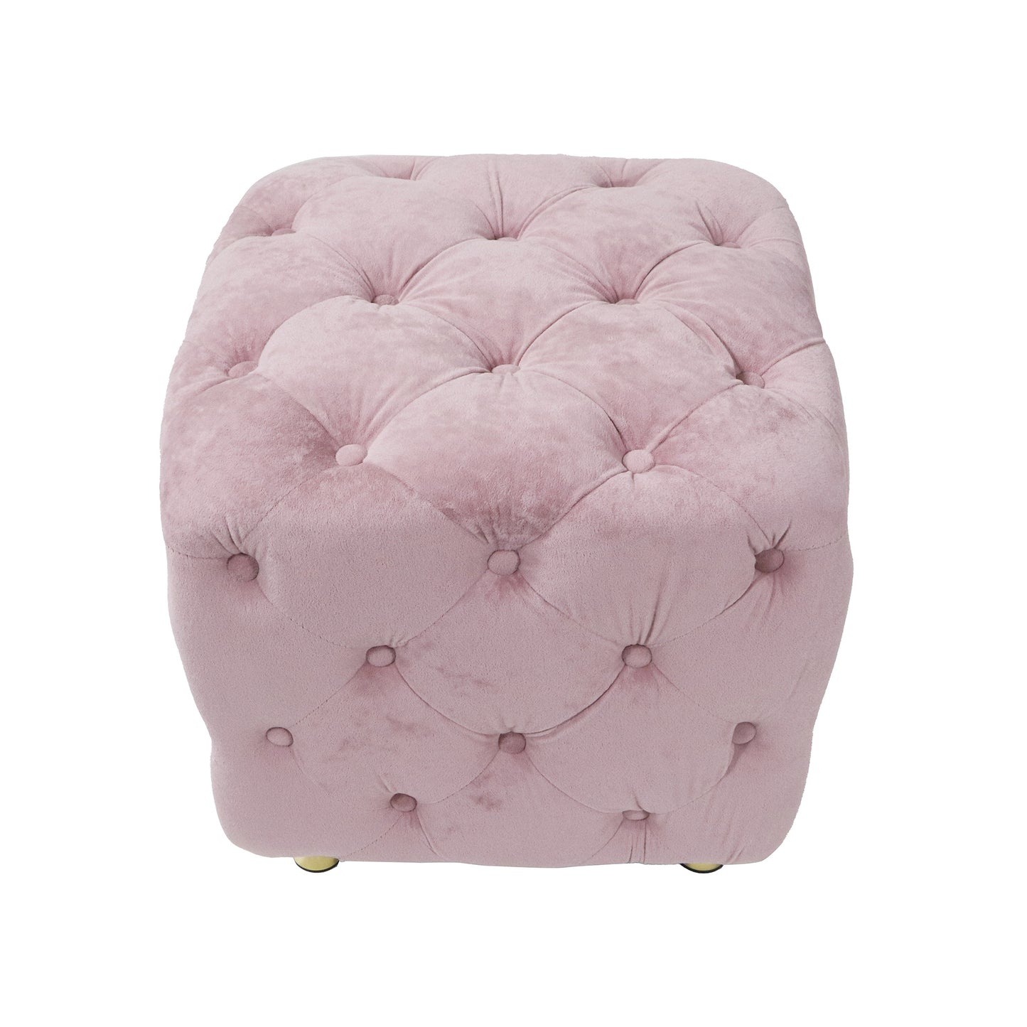 pink modern velvet upholstered ottoman