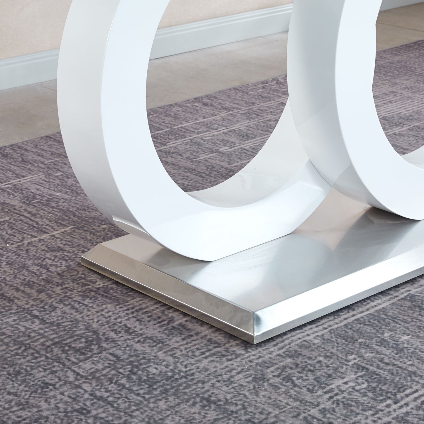 mdf #2 dining table - tempered glass