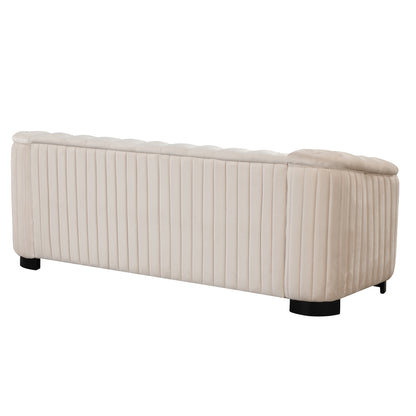 Mid Century Velvet Upholstered Sofa