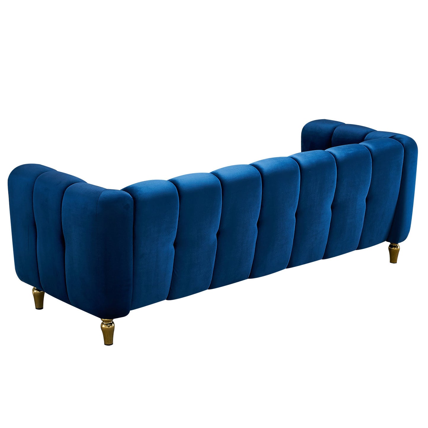 dani modern velvet sofa, blue