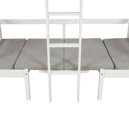 Functional Loft Bed Twin Size,White