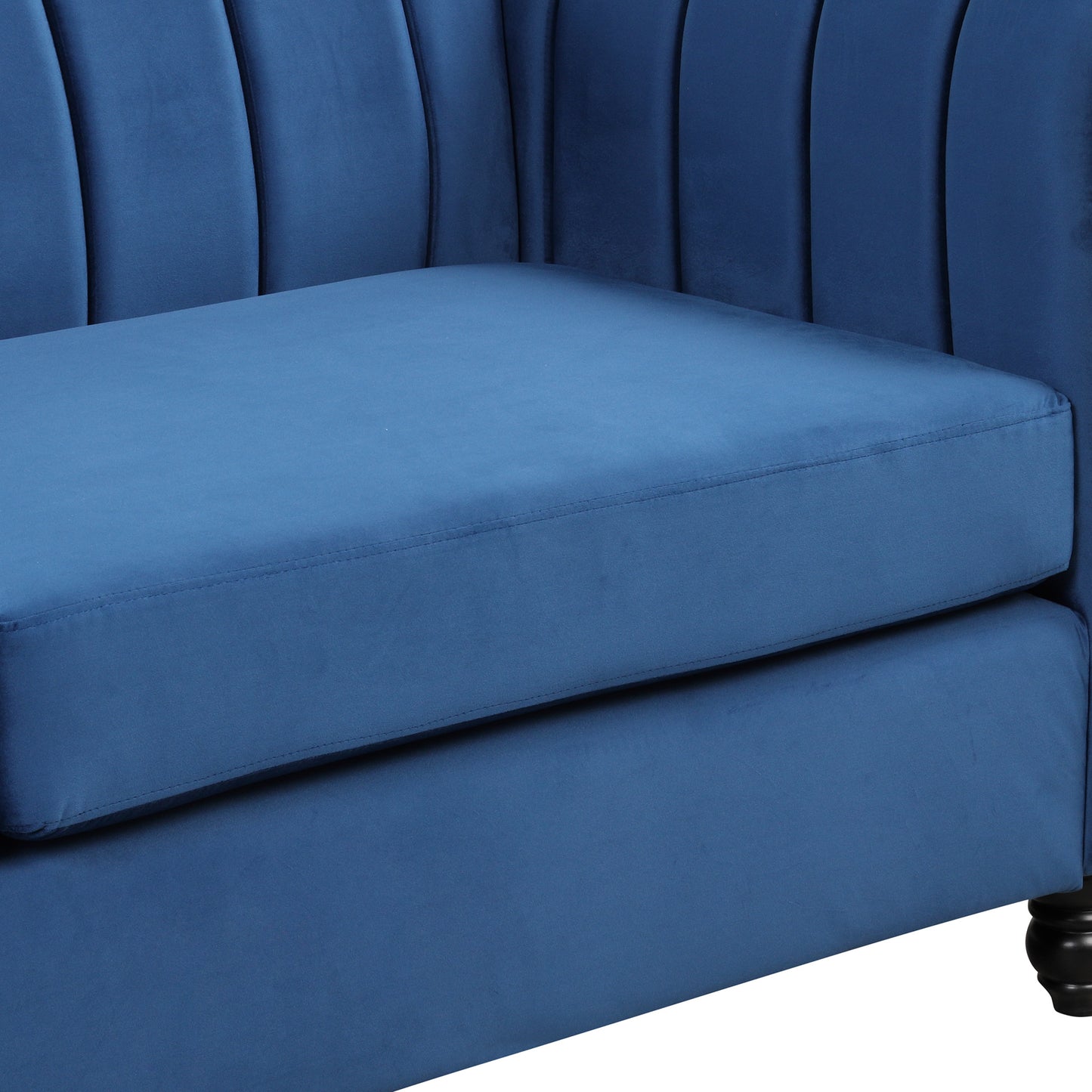 frosted velvet upholstered sofa set