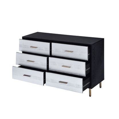 ACME Myles Dresser, Black, Silver & Gold Finish