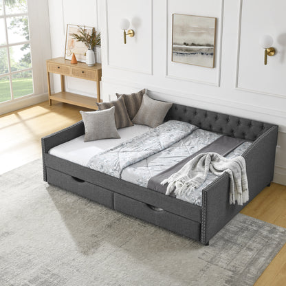 Morgan Upholstered Daybed/Sofa bed with Drawers