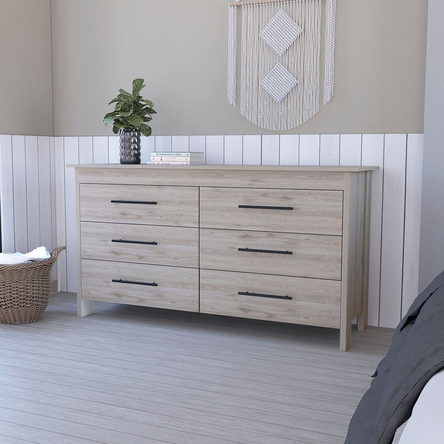 luxor six drawer double dresser