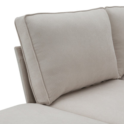 Terry 5-Seat Couch Set with Chaise with 3 Pillows