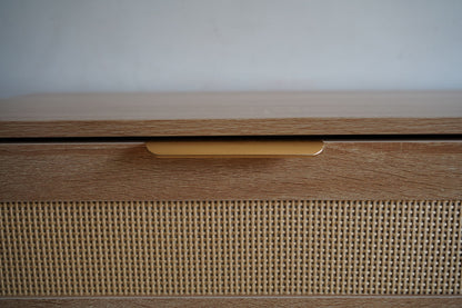 Modern 6 Drawer Rattan Dresser