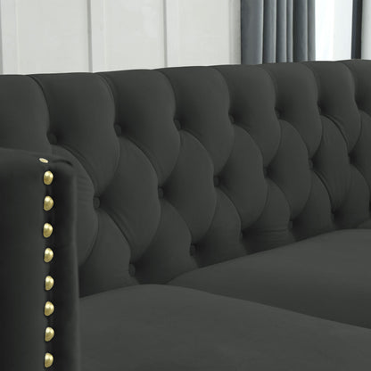 Zara Velvet 5-Seater Corner Sofas
