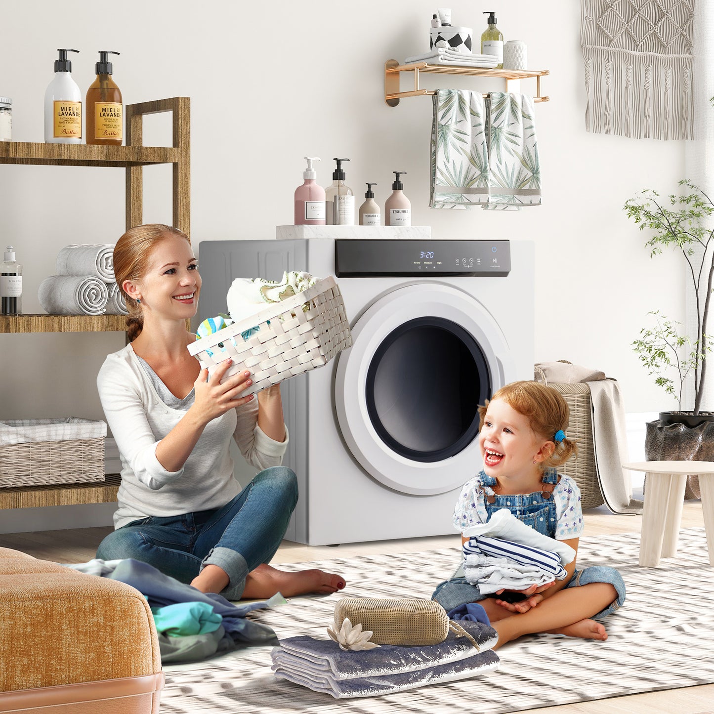 touch screen electric portable clothes dryer