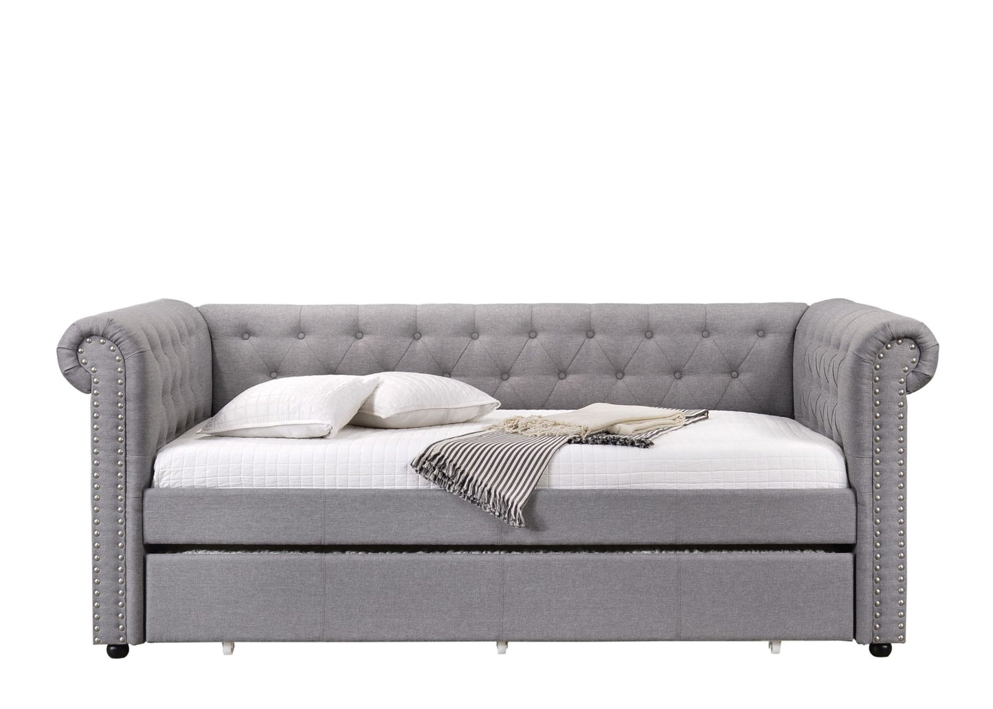 acme justice daybed & trundle, smoke gray