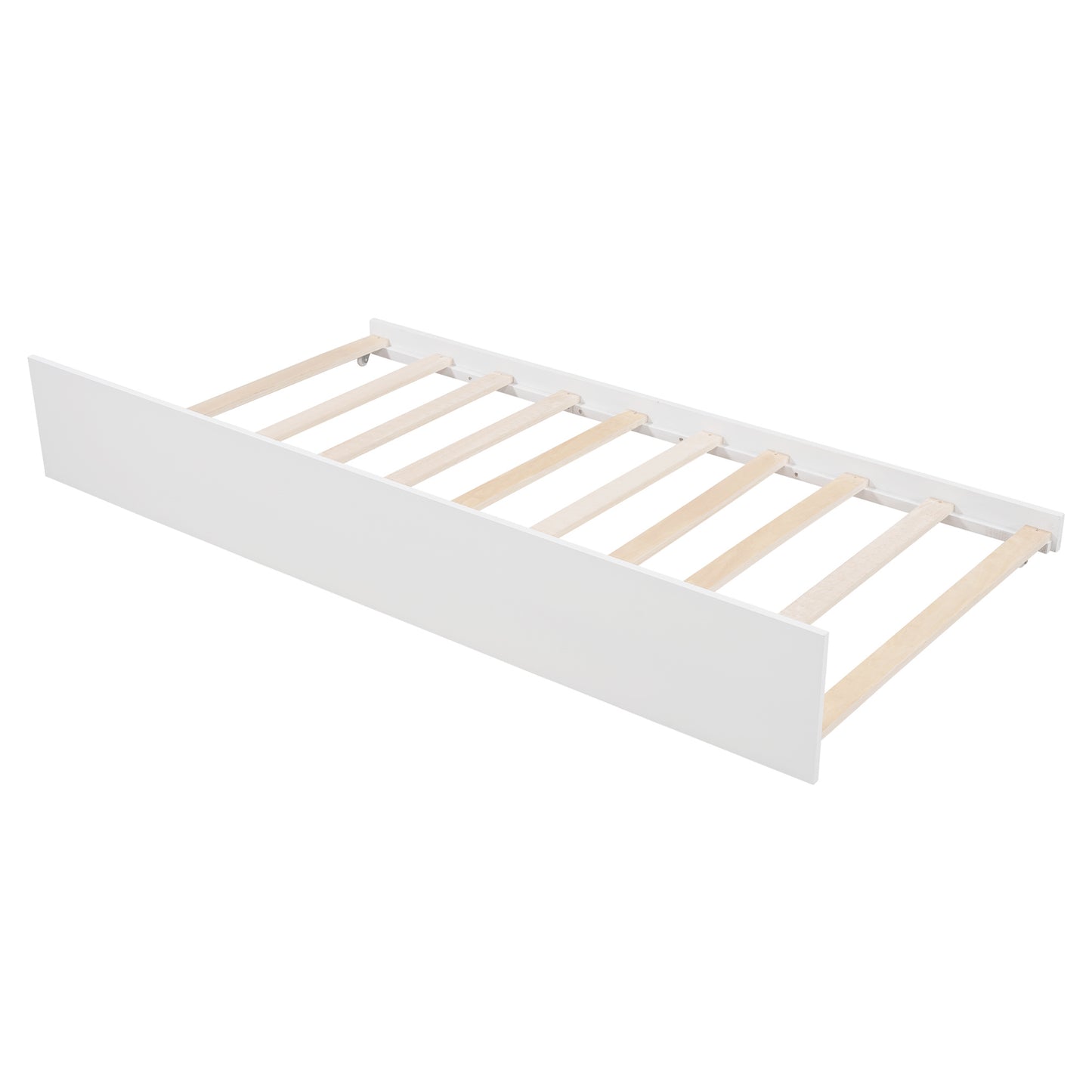 house wood bed with twin size trundle
