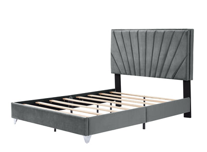 Flannelette Beautiful line stripe cushion headboard, Grey