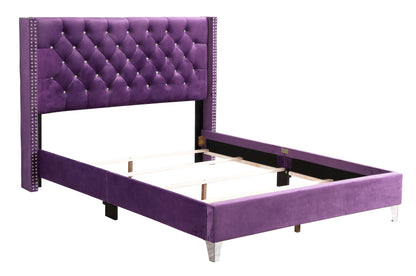 Julie Queen Upholstered Bed , Purple