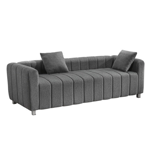 teddy velvet sofa with 2 pillows
