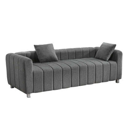 Teddy Velvet Sofa with 2 Pillows