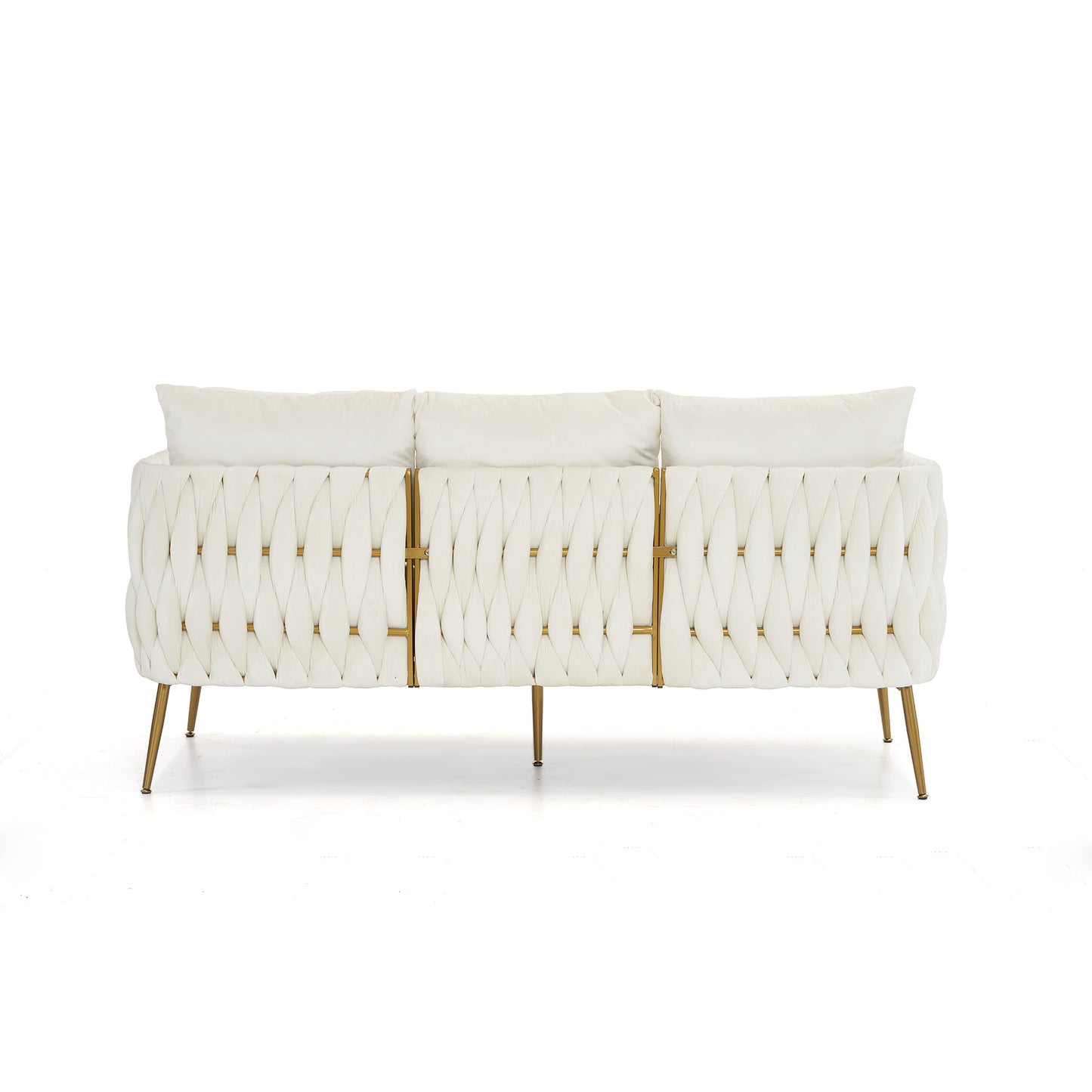 fiona fluffy tufted upholstered sofa set, cream white velvet