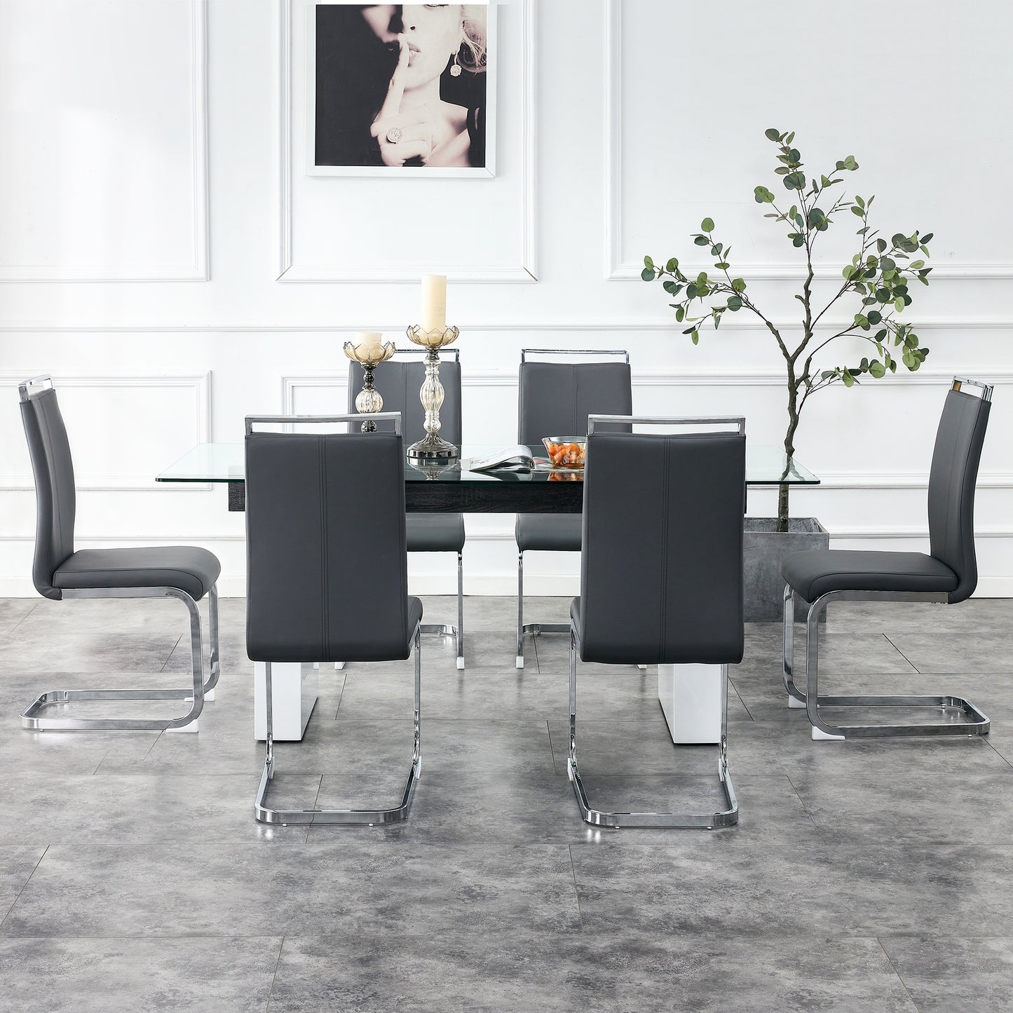 danny rectangular glass table