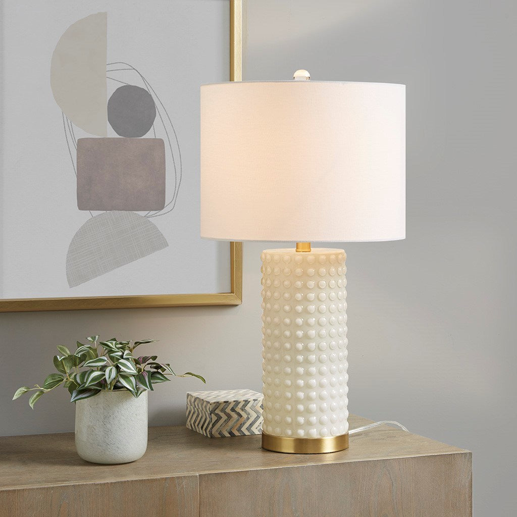 textured dot table lamp
