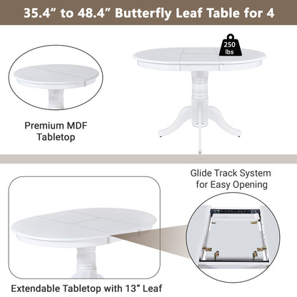 Mid-Century 5-Piece Dining Table Set