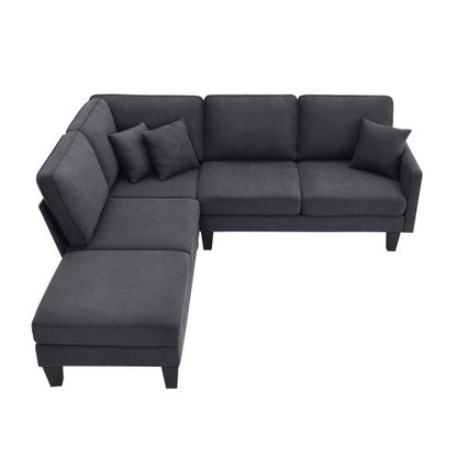 Terry 5-Seat Couch Set with Chaise with 3 Pillows