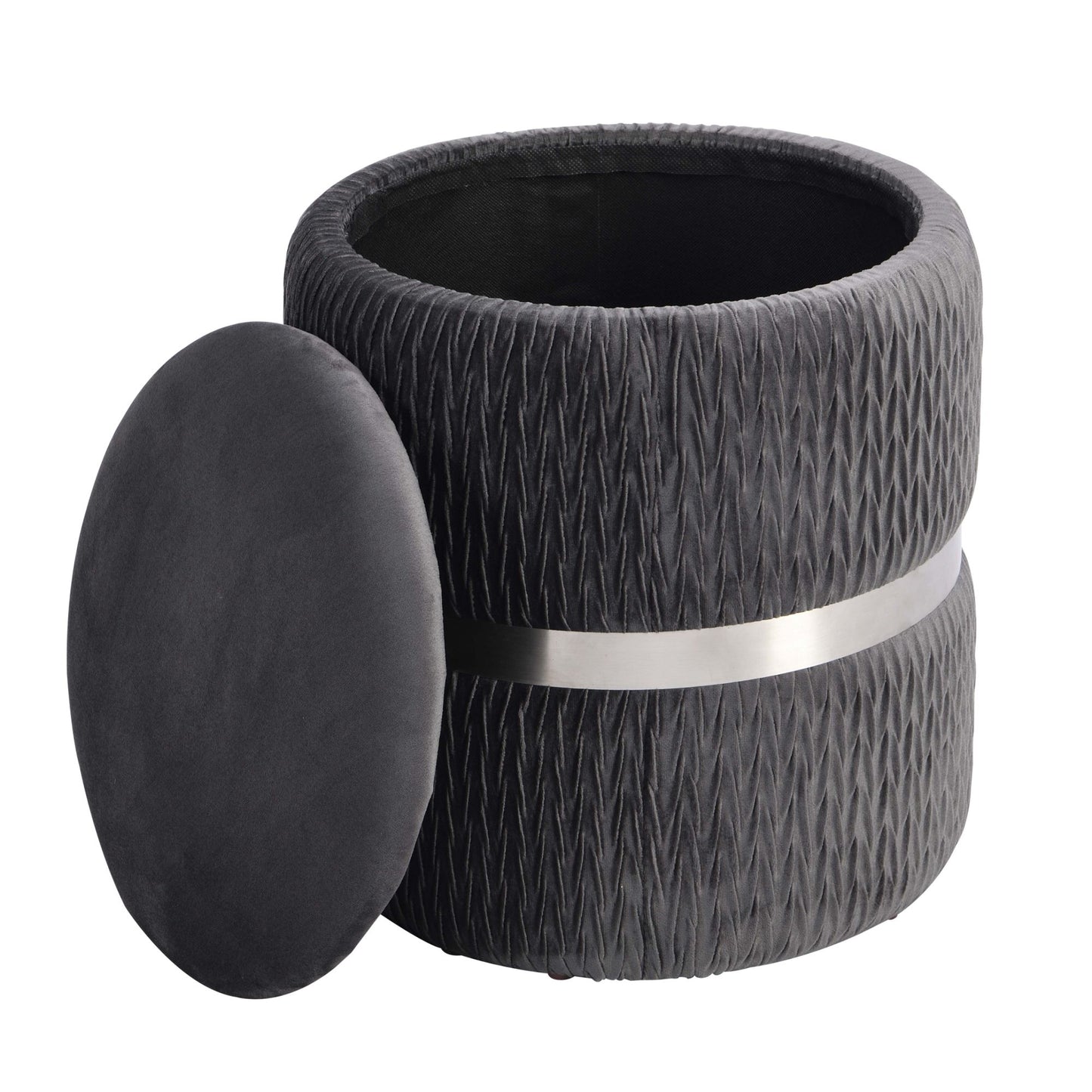 techni mobili storage ottoman; grey