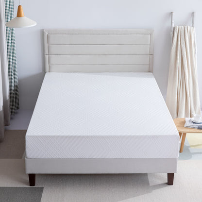 King 10 inch Gel Memory Foam Mattress for a Cool Sleep, Bed in a Box, Green Tea Infused, CertiPUR-US Certified, Made in USA