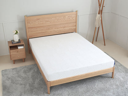 Cal King 10 Inch Gel Memory Foam Mattress, White, Bed in a Box, Green Tea and Cooling Gel Infused, CertiPUR-US Certified