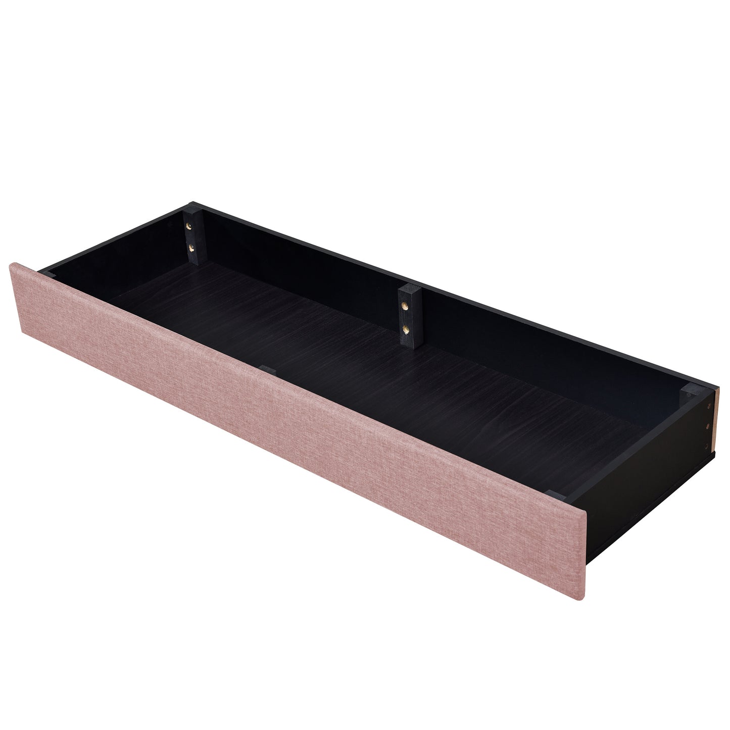 amber storage bed linen upholstered platform bed with 3 drawers (pink)