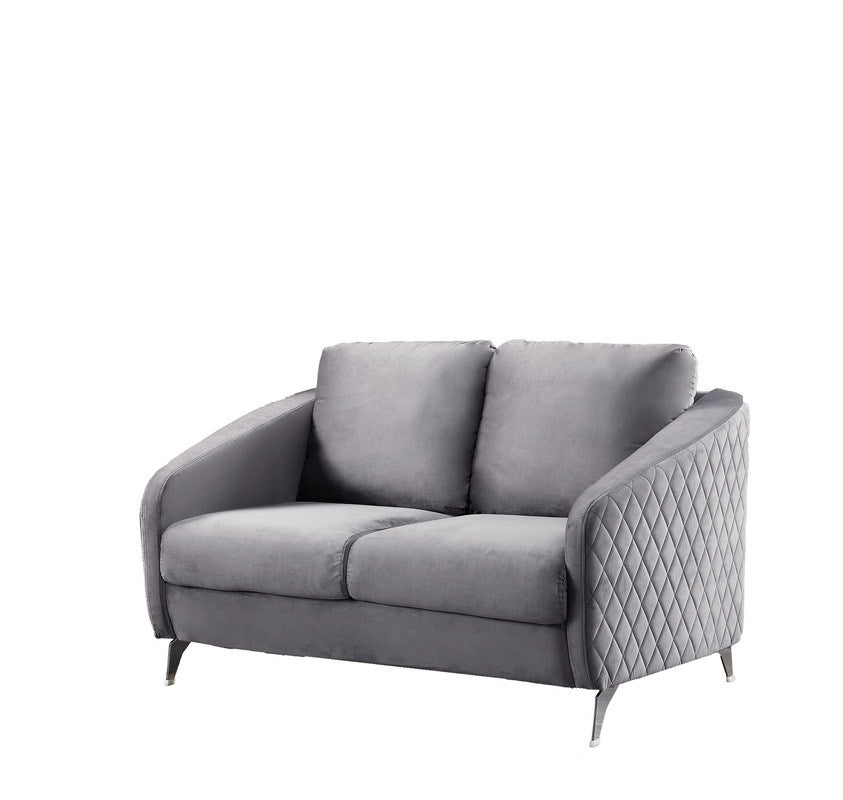 sofia velvet sofa set, grey