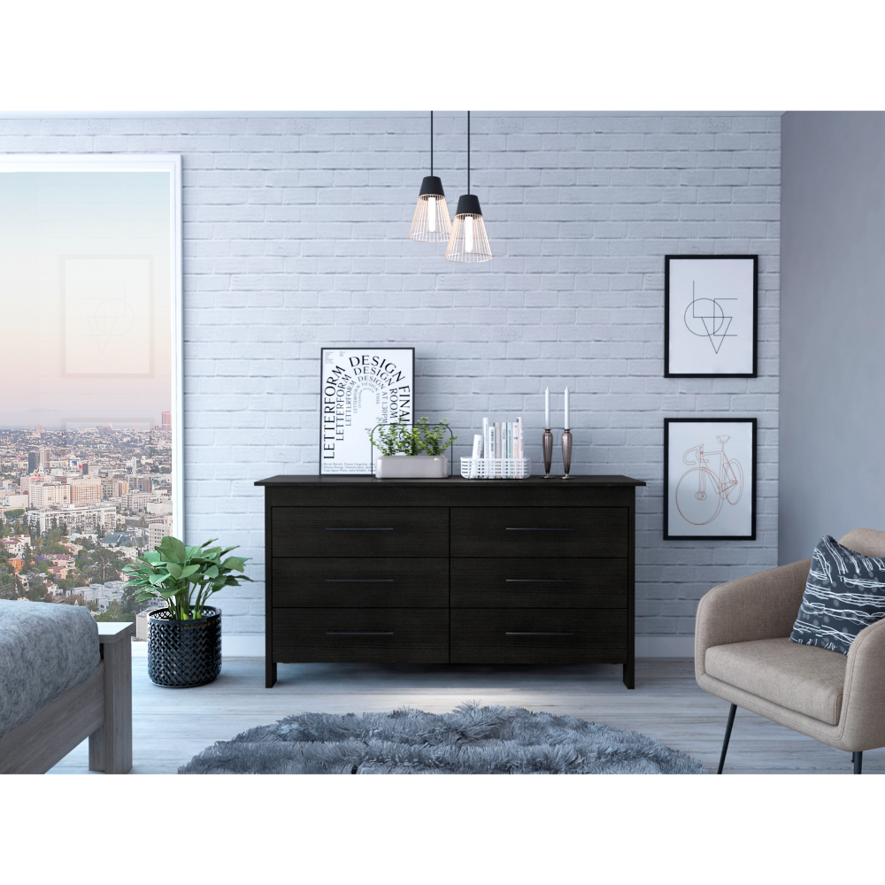 luxor six drawer double dresser