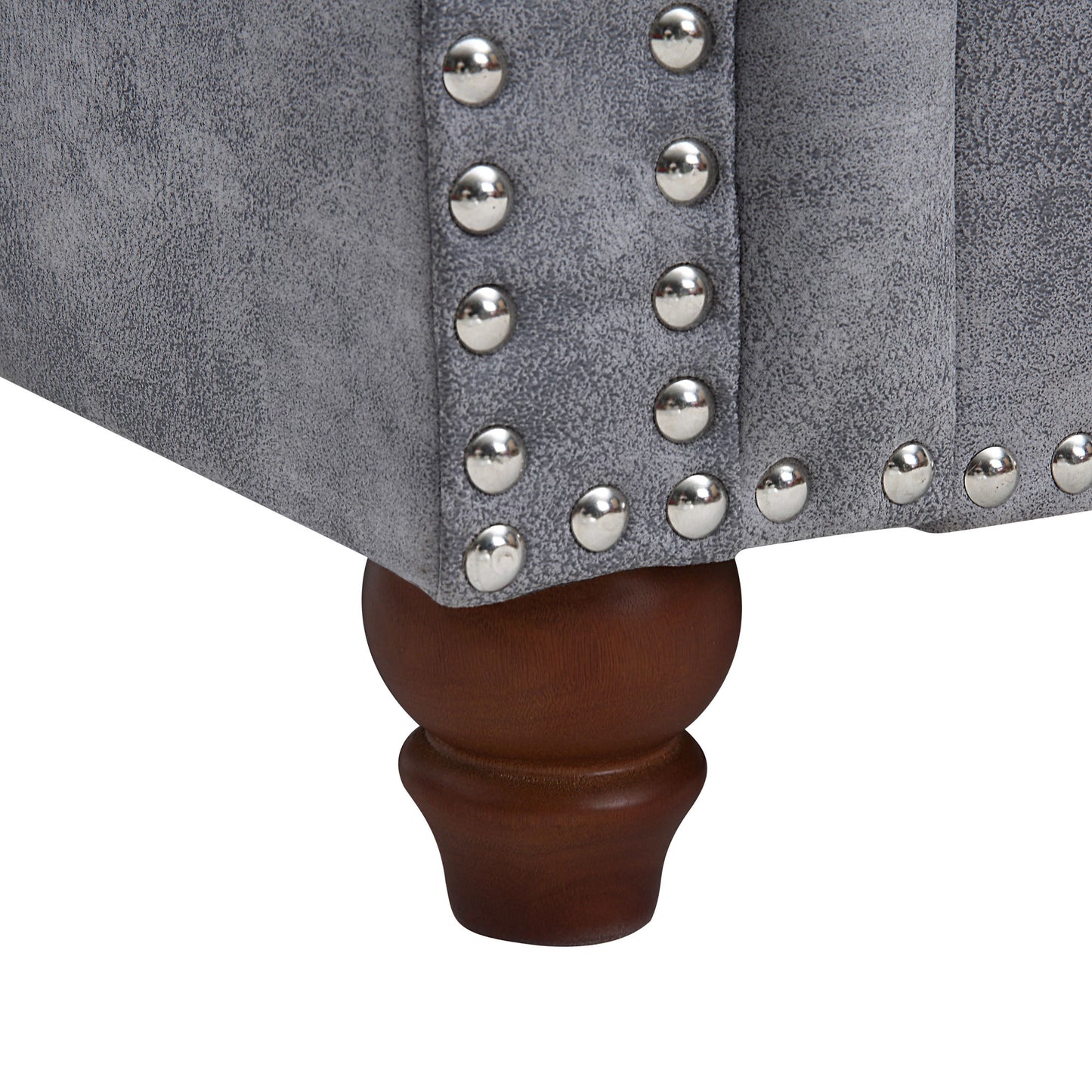 classic traditional l upholstered sofa, grey