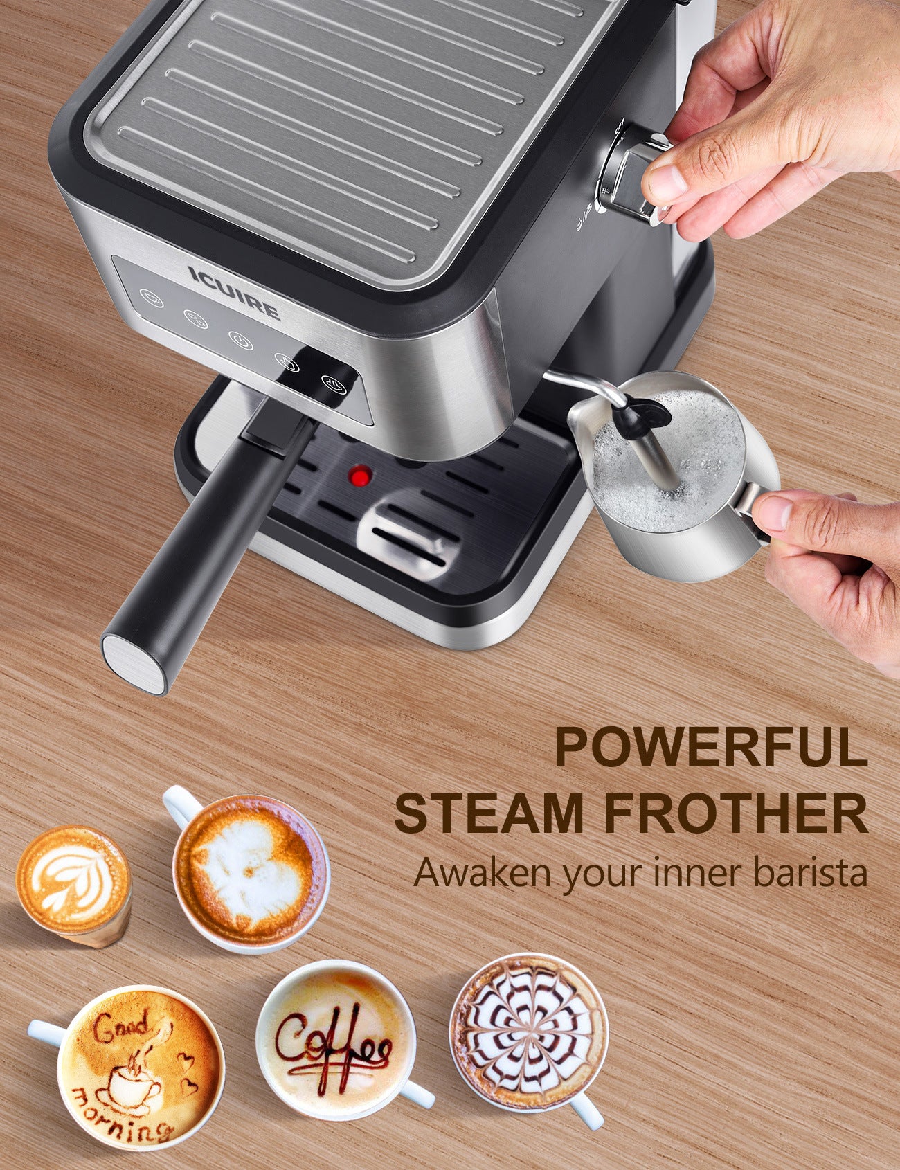 espresso machine with milk frother
