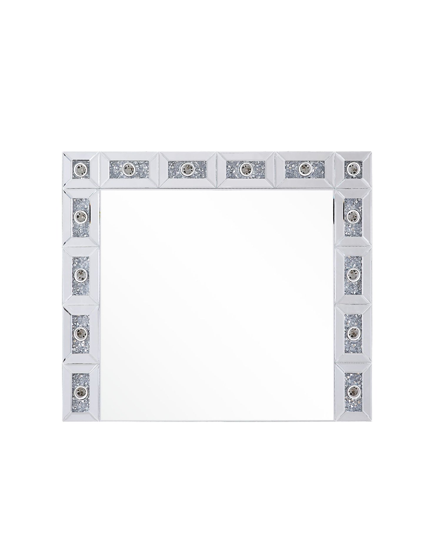 acme noralie wall decor, mirrored & faux diamonds