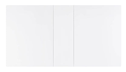 ACME Weizor Dining Table, White High Gloss & Chrome