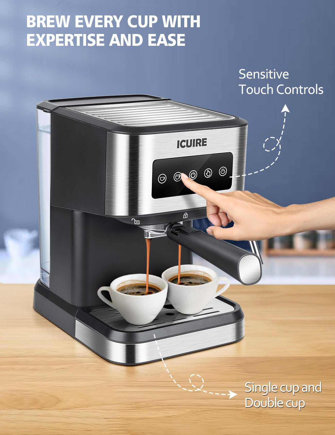 espresso machine with milk frother