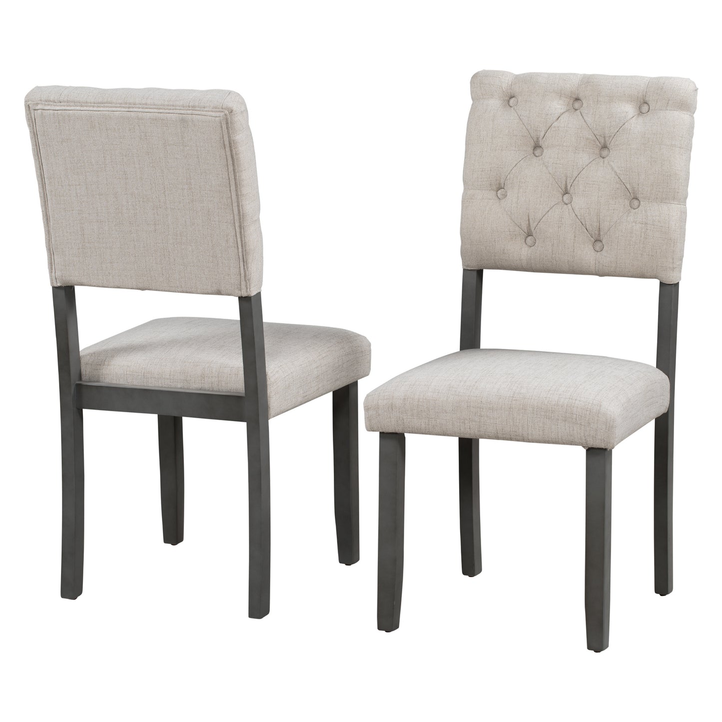 upholstered 6-piece dining table set