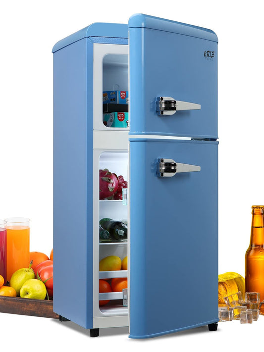 KRIB BLING 3.5Cu.Ft Compact Refrigerator Mini Fridge with Freezer