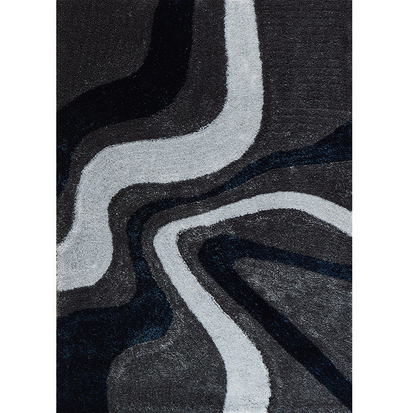 "aria collection" soft pile hand tufted shag area rug