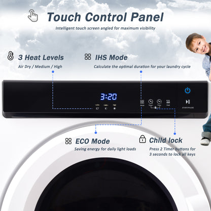 Touch Screen Electric Portable Clothes Dryer